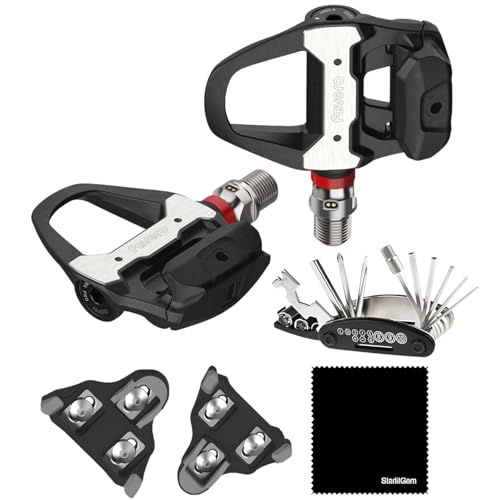 Favero Assioma Pro RS-2 Upgraded Lightest Dual-Sided Power Meter Pedals Bundled with Extra SPD SL Cleats Multi Tool Kit Cleaning Cloth