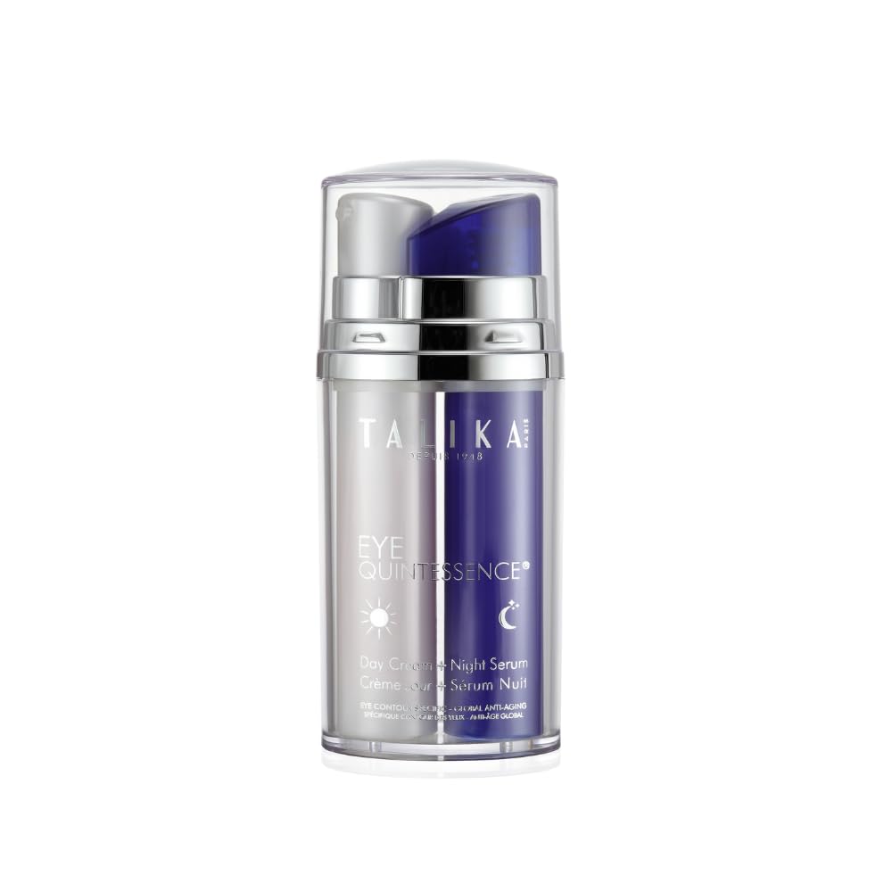 Talika Eye Quintessence Pflege Duo: Augen Tagescreme und Nachtserum - Anti-Aging Augenpflege - Tages- und Nachtpflege - 2 x 10 ml
