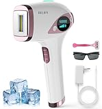 Depilador a Laser IPL MLAY T4 com Resfriamento, Aprovado pela ANVISA, Luz Pulsada para Uso Doméstico, Redução Visível de Pelos com Uso Contínuo, Unissex, para Rosto, Axilas e Corpo, Bivolt