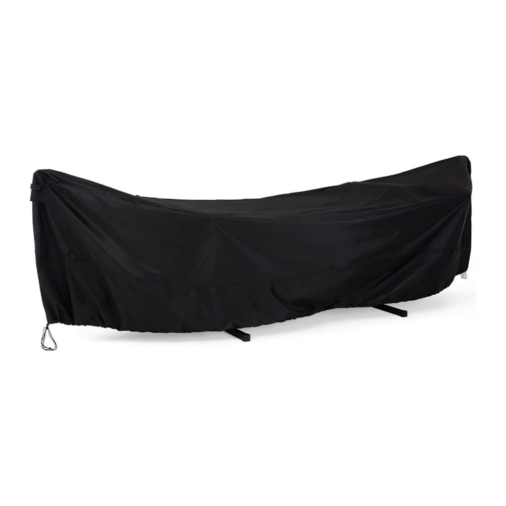 Housse de chaise suspendue d'extérieur en tissu Oxford 210D imperméable et coupe-vent pour balancelle de jardin et support Noir