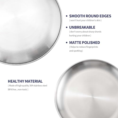 4Pack 12 inch Stainless Steel Pizza Tray for Oven, Non-Stick Pizza Baking Tray, Oven Pizzas Pans for Roasting, Serving 30cm - Image 4