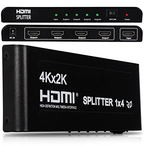 Splitter Divisor De Sinal Hub Hdmi 4 Portas 1x4 1 Entrada 4 Saídas 4k E Full Hd 1080p