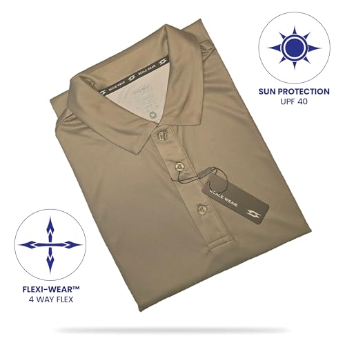 Image of Patriotic USA Golf Polo Shirt - Men's Performance Short Sleeve Moisture Quick Dry Fit Athletic Veteran UPF Stretch Casual Fun