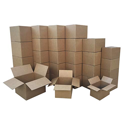 Image of Amazon Basics Cardboard Moving Boxes in Small, Medium and Large Sizes (Assorted), Pack of 30, Brown