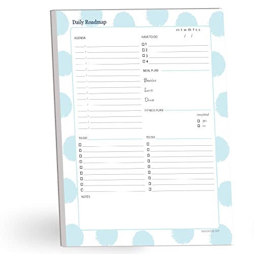 Notepad Teal Circles grand format pour structurer vos notes de réunion