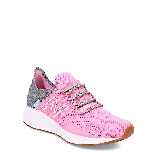 Image of New Balance Kid's Fresh Foam Roav V1 Lace-up Running Shoe Sneaker, Candy Pink /Light Aluminum, 4 Big Kid