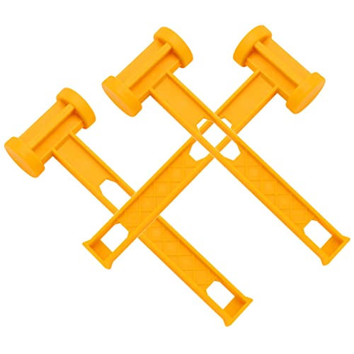 Abaodam Outdoor Camping Hammer 3pcs Plastic Mallet Non-Slip Grip Tent Stake Tool Weatherproof Tear-Resistant Lightweight