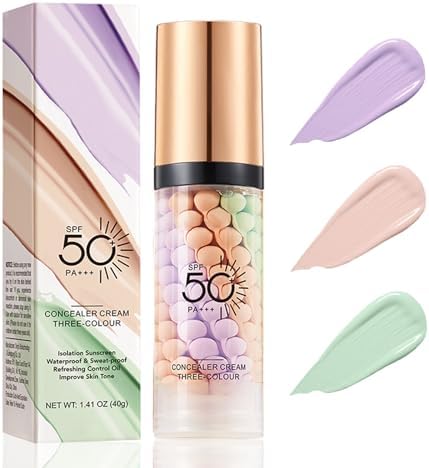 Prebase Correctora De Color, Protector Solar Facial Con Color Fps...
