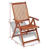 mewmewcat 7-TLG. Akazienholz Gartenmöbel-Set Holz Essgruppe Gartengarnitur Sitzgruppe - 7