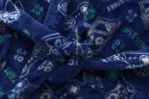 Image of Girls Fleece Hooded Robes Kids Warm Bath Robe for Girls Soft Fuzzy Bathrobe