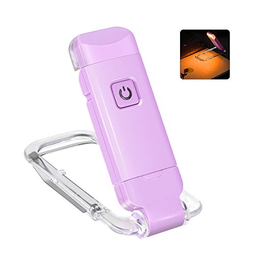 Image of LUXSWAY Rechargeable Book Reading Light for Kids,Clip on LED Portable Bookmark Light with Brightness Adjustable for Eye-Protection,Warm White and Amber LEDs Night Reading Lights for Bookwarms
