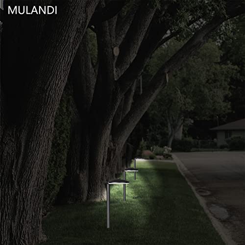 Mulandi 2.5W Low Voltage Landscape Path Lights, 12V 250 Lumen Outdoor Light, Aluminum Body And Frost Shade With Plastic Spike, 3000K Warm White For Walkway, Driveway, Yard, Patio Lawn Lamp #TOP7