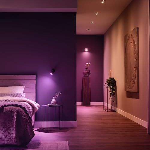 Philips Hue White and Color Ambiance Ampoule LED connectée Pack de 3, culot GU10, 350 lumens (équivalent 50W). Compatible Bluetooth. Fonctionne avec Alexa, Google Assistant et Apple HomeKit