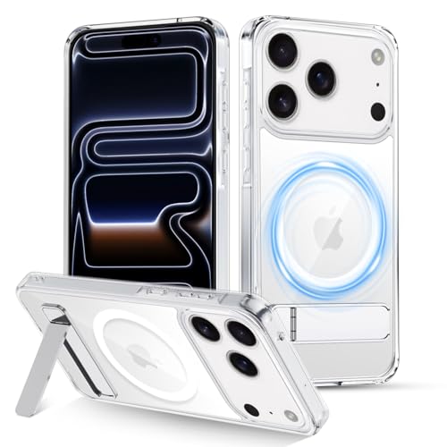 XTCASE Funda Magnética para iPhone 17 Pro con Soporte, Claro