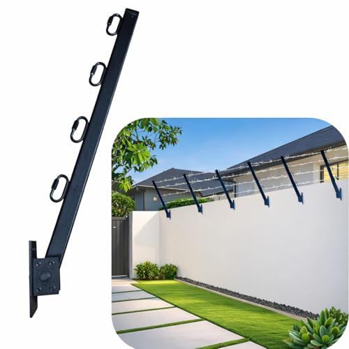 LEHUOJIA Adjustable Fence Extender 1 Pack 26 Inch Carbon Steel Fences Extension for Top of Fences Heavy Duty Privacy Topper Fence Post Extender for Dogs