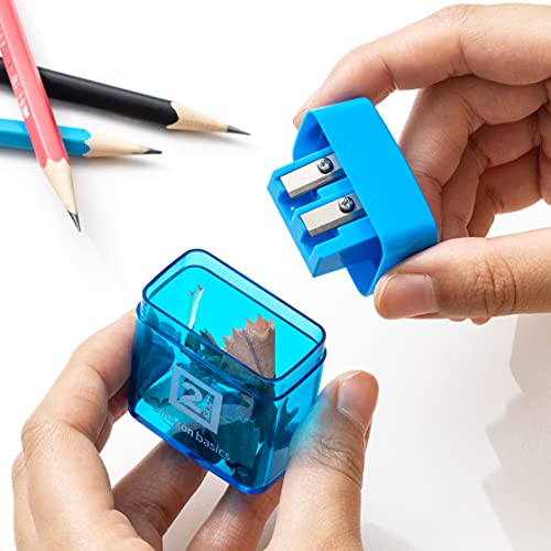 Amazon Basics School Pencil Sharpener, 2 Holes, 6-Pack #TOP6
