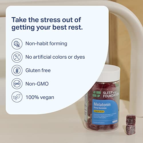 Melatonin Gummies Sleep Aid With 2Mg Melatonin - Sleep Gummies With Gaba, L-Theanine & Chamomile - Non-Habit Forming Sleep Supplement, 60 Gummies - By Sleep Is The Foundation #TOP2
