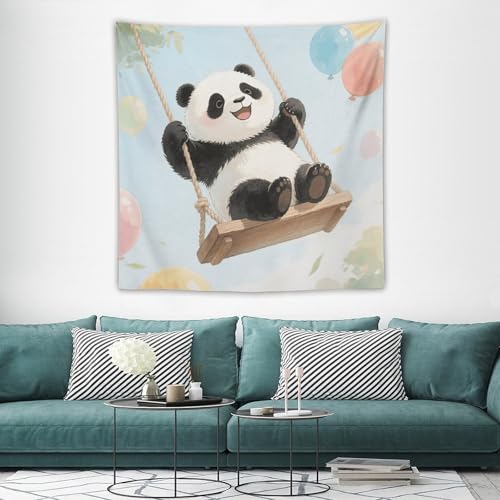 Tapisserie murale panda pour sublimer un grand mur vide