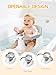 Baby Bath Seat for Babies 6 Months & Up - Bathtub Seats for Babies with 3 Baby Bath Toys, Non-Slip, Comfortable, Infant Bath Essentials-Grey