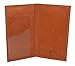 Leatherboss Genuine Leather Slim Checkbook Cover with Pen Holder for men women, Tan