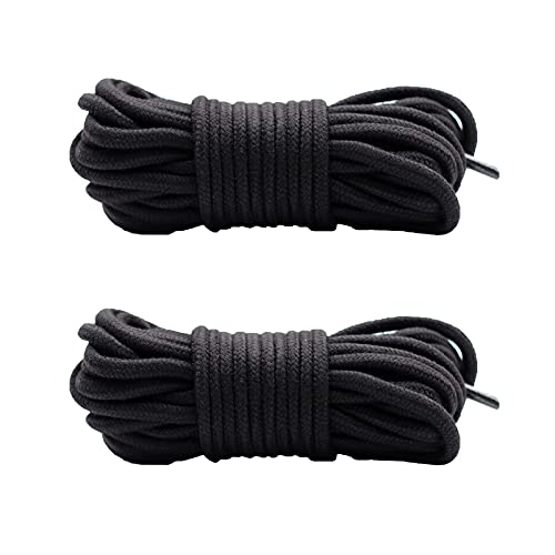 2 Cuerda de Algodón de 10 M Cuerda Multiusos Hilo de algodón Grueso Cuerda de Algodón Trenzada, Cuerdas Algodón Multiusos para Camping, Manualidades y Otras Actividades al Aire Libre, Negro Cover