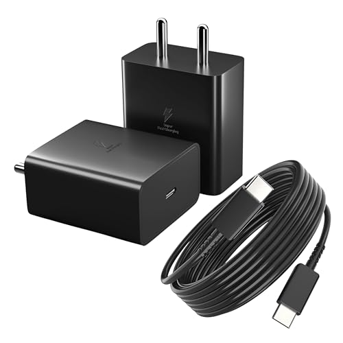 Image of Original 25 Watt Adapter /Charger for Samsung Galaxy S9| Samsung Galaxy S9 Plus(Adapter with Cable) Black (2024W0460)