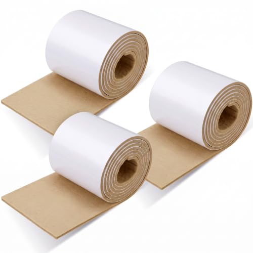 1/4" X 6" X 2.5 Yard 3 Rolls Adhesive Felt Sheet Padding,Skin Color