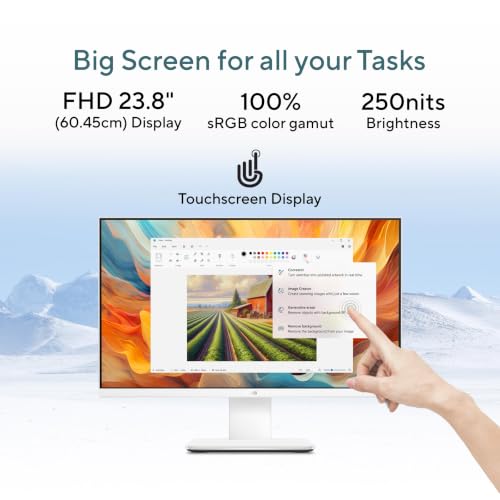Image of ASUS V440 (2026),Intel Core 5 210H (i5-14th Gen),16GB /512GB,FHD,Touch Screen,23.8 inch(60.45 cm),Win 11,M365 Basic(1Y),Office 24,White,5.46 kg,V440VA-TWC5003WS,with Wireless Keyboard & Mouse,All in One PC