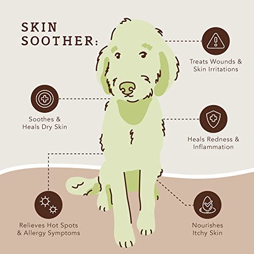 Natural Dog Company Skin Soother, 1 Oz. Tin, Allergy And Itch Relief For Dogs, Dog Moisturizer For Dry Skin, Dog Lotion, Ultimate Healing Balm, Dog Rash Cream #TOP1