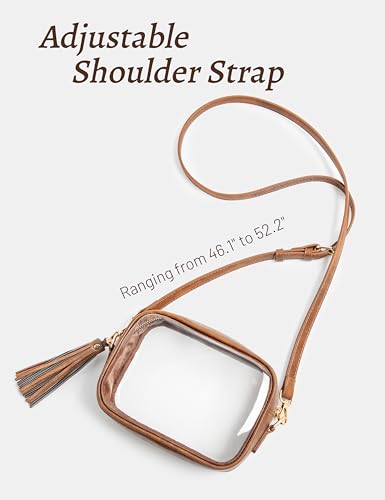 Image of Yarnic Clear Bag Stadium Approved, PVC Transparent Crossbody Purse Small Clear Crossbody Bag with Adjustable Shoulder Strap