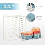Giantex 15 Drawers Rolling Cart, Classroom Organizers, Storage Cart with Wheels, for Teacher Office Home School Supplies Tool Craft Art Paper - Image 5