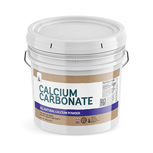 Pure Calcium Carbonate Powder (1 Gallon, 8 lb) Multi-Purpose Powder, Dietary Supplement, Antacid, Acid Neutralizer, Food Preservative, Brewing/Wine Making, Reusable Plastic Bucket