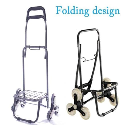 BOGAZY Einkaufstrolley Einkaufswagen Einkaufstrolley Auf Rädern, Faltbar, Kompakt, Mit Abnehmbarer Tasche, wasserdichte Einkaufstüte, Push-Pull-Wagen Einkaufstrolley Klappbar(Grün) – Bild 6