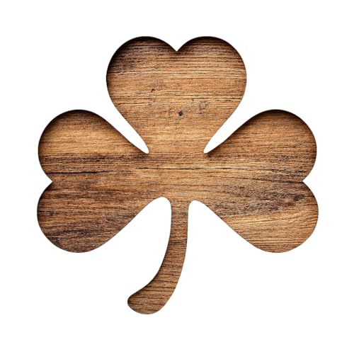 Leaf Clover Shamrock Stencil, 4 x 4 Inch Reusable Template for Painting on Wood Fabric Canvas Walls and DIY Crafts