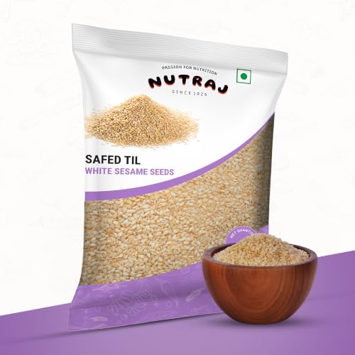 Image of Nutraj White Sesame Seeds (Safed Til) 400g (200g Pack of 2)