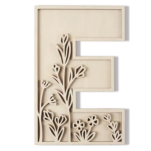 12 Inch Layered Wooden Letter E