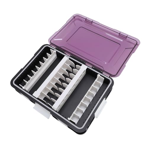 Squid Jig Hook Storage Case with Transparent Lid, Lightweight ABS Plastic Multi Layer Fishing Tackle Box for Lure and Sea Gear Organization