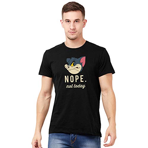 Image of Free Authority Tom & Jerry Printed Regular Fit White Cotton Men's T-Shirt