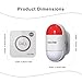 taoctee Panic Button Alarm for House Remote Control Strobe Siren Alarm System Sound & Light Emergency Panic Button for Security,Elderly,Office (Battery Operated&USB Charging)