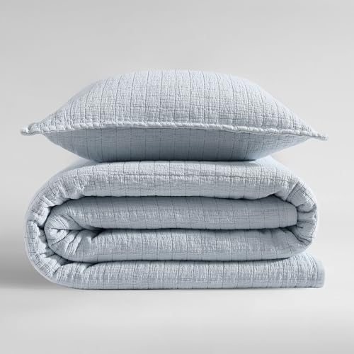 Taies d'oreiller Calvin Klein bleu aube pour sublimer votre chambre parentale - 4