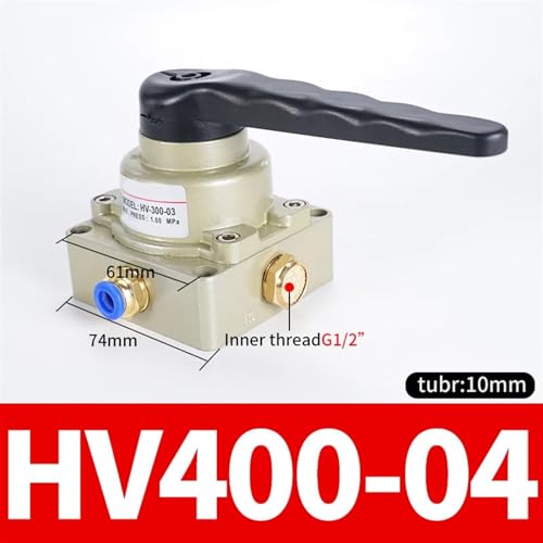 Vanne rotative pneumatique HV-04 compacte 3 positions avec levier d'indexation - 3