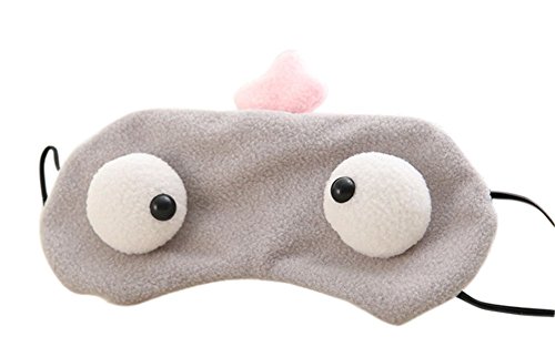 Drasawee Comfort Big Eye Sleeping Mask Soft Eye Cover Travel Eye Mask Gray