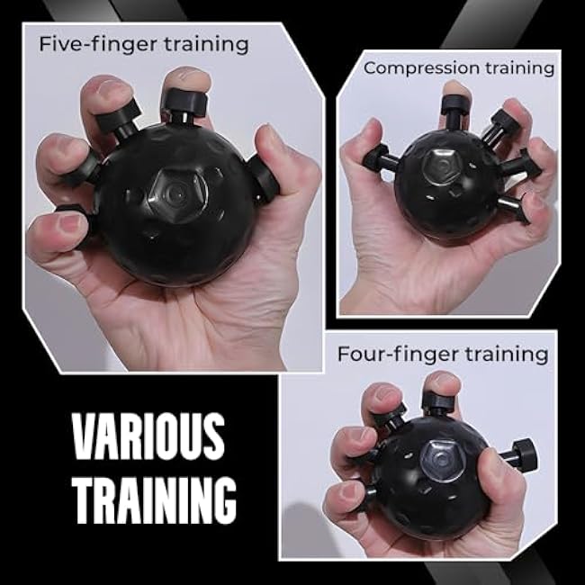 Finger Grip Strengthener, Hand Grip Strength Trainer, Hand Muscle Trainer, Finger Exerciser Grip Tool, Adjustable Hand Grip Strength Trainer for Grip Strength and Grip Training