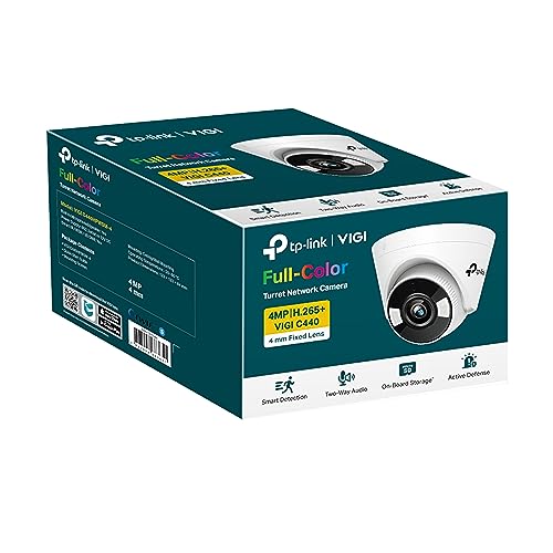 Image of TP-Link VIGI C440 2.8mm Lens Smart Security Camera | 4MP Ultra HD Full-Color Turret Network Camera | Smart Detection | ONVIF | H.265+ | PoE /12V DC CCTV | Remote Monitoring /Pan /Tilt