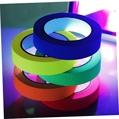 Generic 6 Rolos Brilha Na Fita Escura Fita Fluorescente Fita De Brilho Para o Palco Fita De Luz Neon
