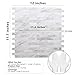 STICKGOO Peel and Stick Backsplash, PVC Wall Tiles Stick on Backsplash for Kitchen(10 Sheets, White Marble with Metal Silver)