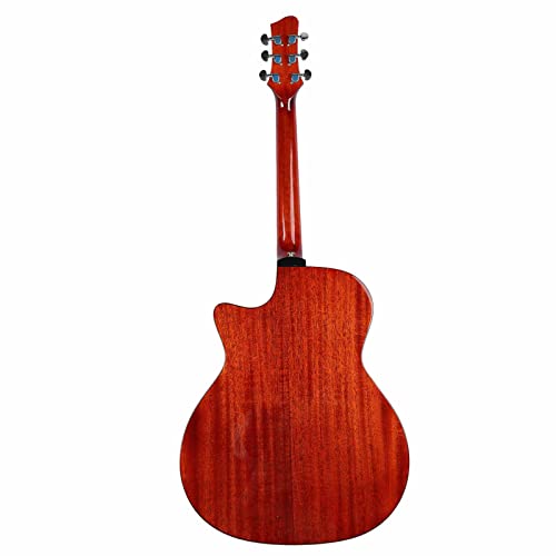 Guitare folk 41 pouces, guitare acoustique à son plus riche en épicéa et acajou à basse pression avec chiffon de nettoyage pour les mélomanes en voyage(Couleur du coucher du soleil) - Les Beatles, Paul McCartney, John Lennon, RIngo Starr, George Harrison Guitare folk 41 pouces, guitare acoustique à son plus riche en épicéa et acajou à basse pression avec chiffon de nettoyage pour les mélomanes en voyage(Couleur du coucher du soleil) – Image 5