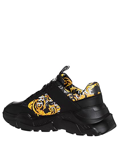 VERSACE JEANS COUTURE Homme Speedtrack Basket Black - Gold 43 EU