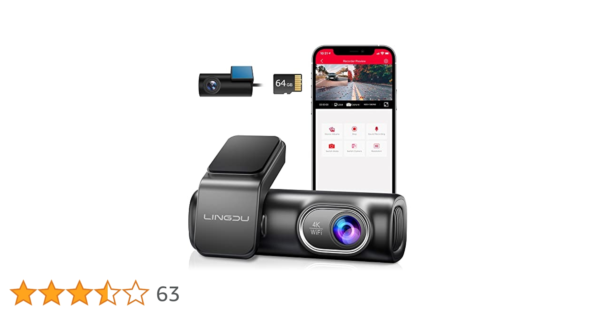✨人気✨ ドライブレコーダー 前後カメラ 4K Wi-Fi接続 駐車監視 GPS KASNOW ドライブレコーダー 4K 前後カメラ GPS搭載 3.16インチ