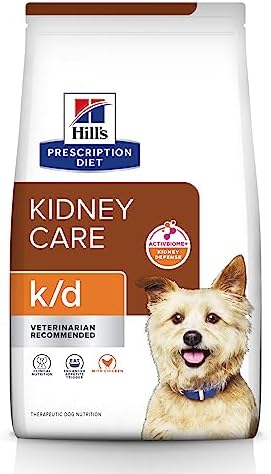 Hill's Prescription Diet k/d Kidney Care with Chicken Dry Dog Food, Veterinary Diet, 27.5 lb. Bag